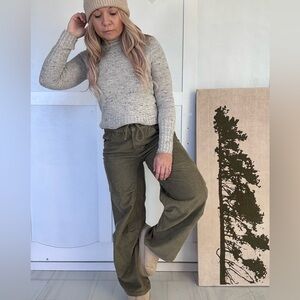 Madewell Gray Funnel Neck Sweater